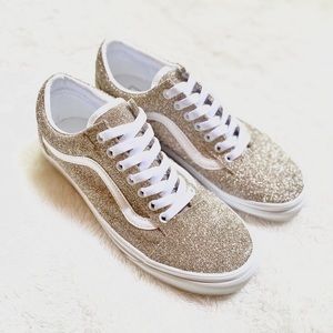 Gold Glitter Vans